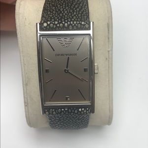 Emporio Armani stingray leather watch